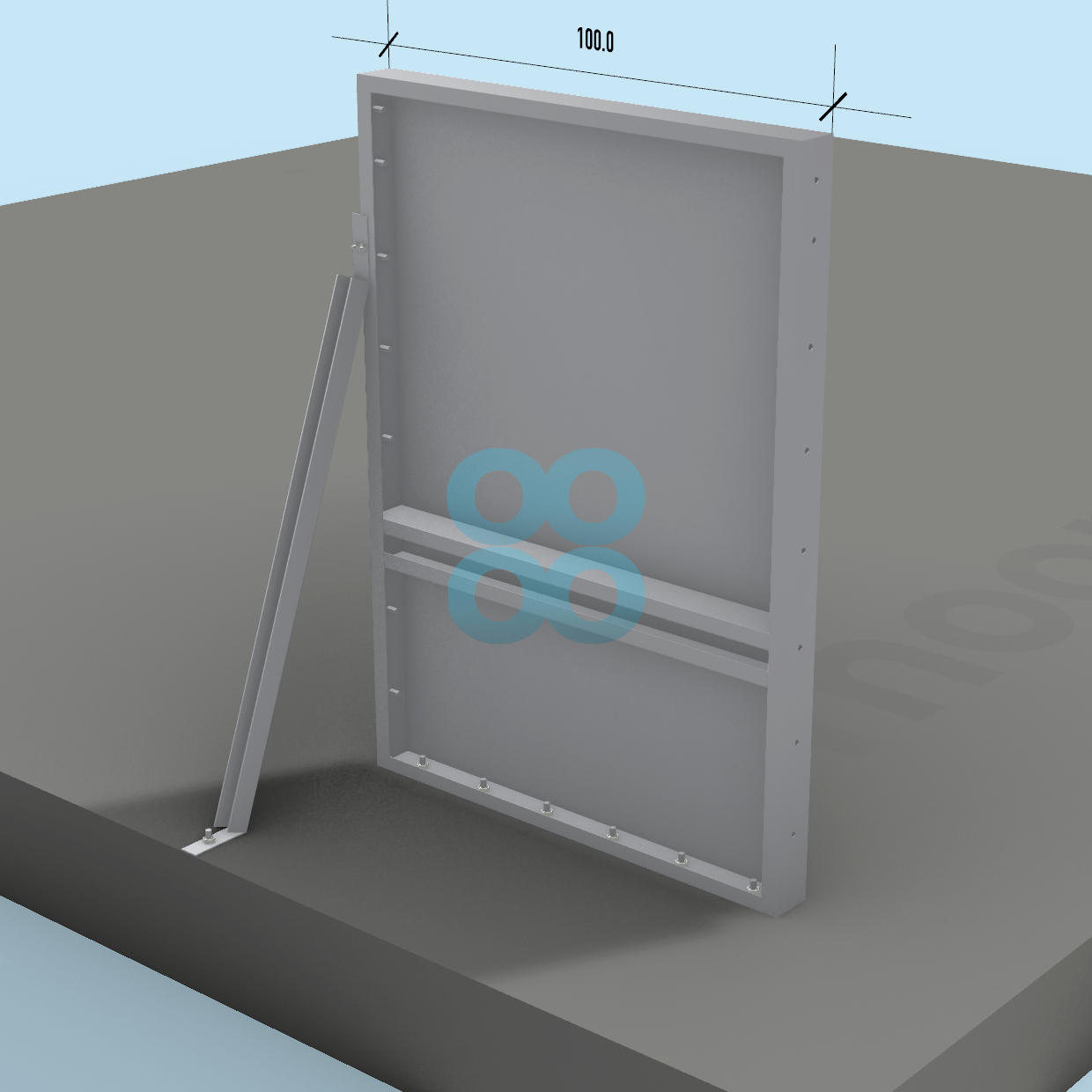 moonpool-sk-steel-pool-panel-1400 панель скиммерного бассейна moonpool